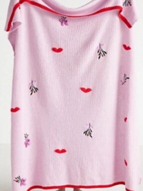 NWT Anthropologie Diane knitted icon throw blanket